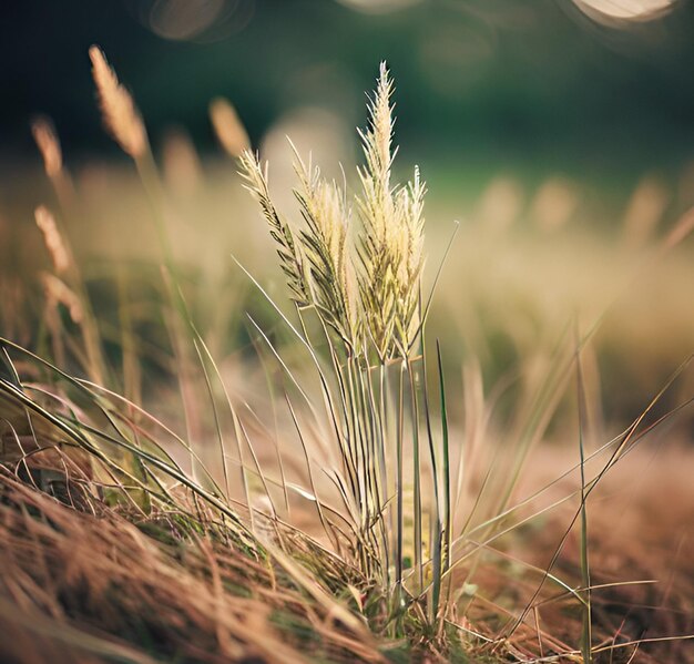 Фотосъемка травы на открытом воздухе