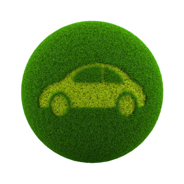 Photo grass sphere car icon