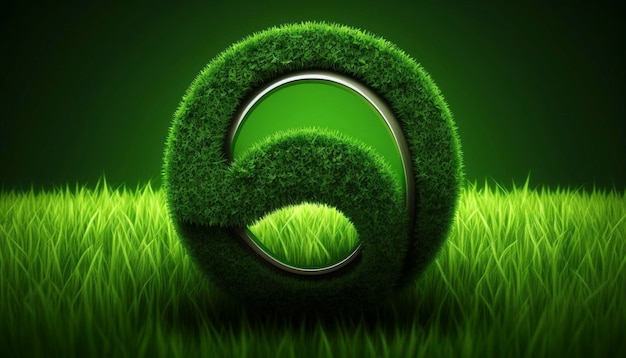 Grass symbol green backgroundGenerative AI