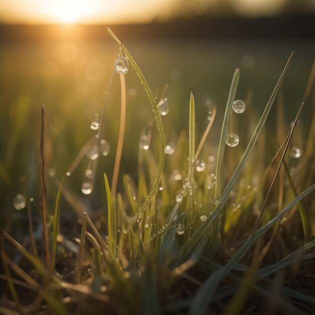 Grass zonsondergang