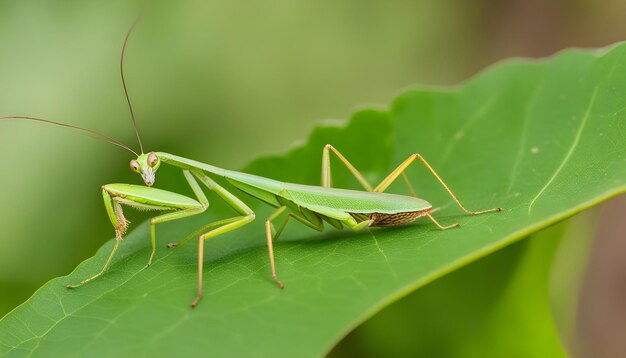 a grasshopper is sitting on a leaf with the word grass on it