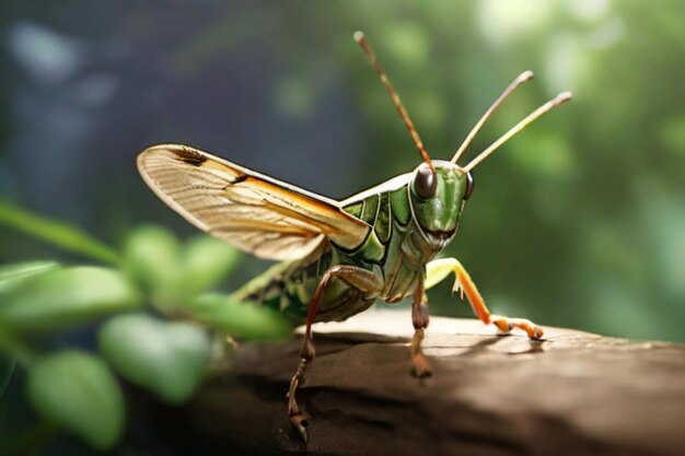 grasshopper on a leaf