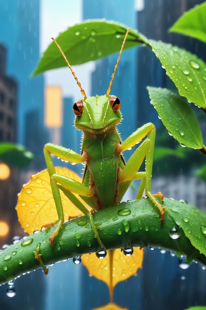 Photo grasshopper symbolism