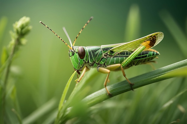 Foto grasshopper van de weide