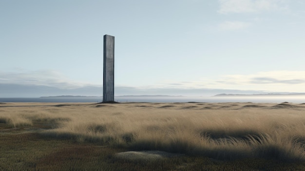 Photo grassy field structure inspired by philip mckay and georg jensen