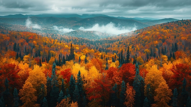 Grassy Field With Trees and Mountains