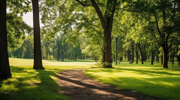 公園 の 草 の 歩き道