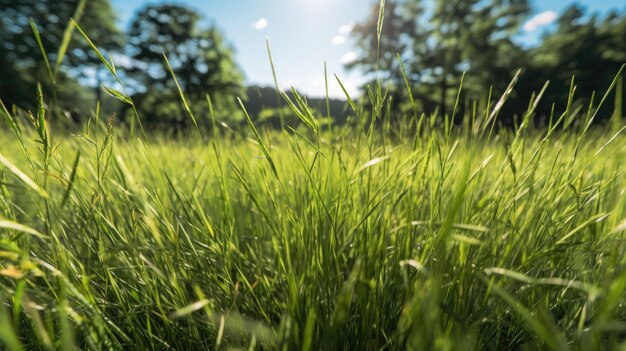 Grassy meadow with tall grass