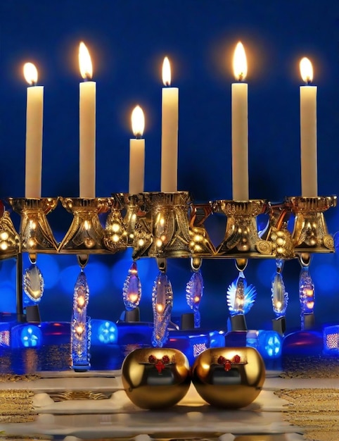 Foto gratis ai gegenereerde hanukkah achtergrond afbeelding