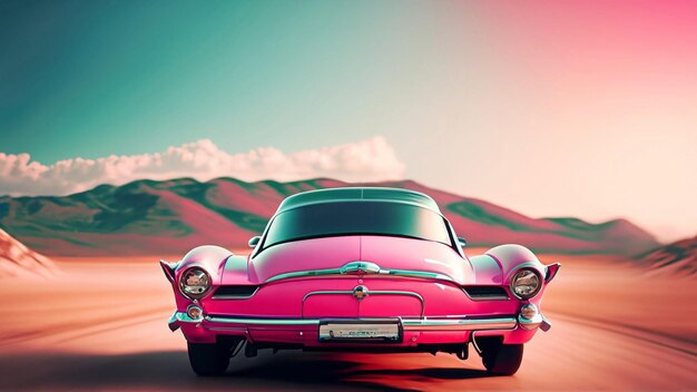 Gratis cassic car roze wallpaper