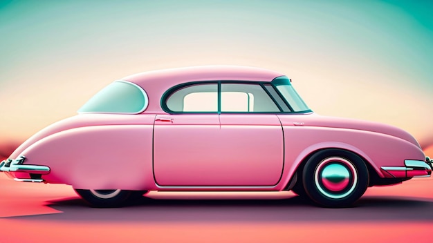 Gratis cassic car roze wallpaper