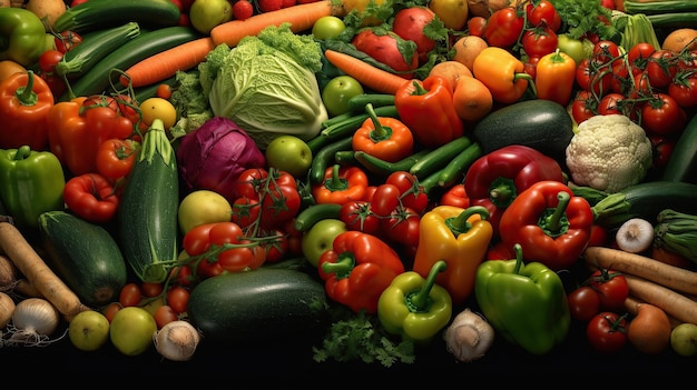 Gratis foto Een foto van groenten en fruit