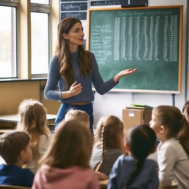 Foto gratis foto groep kinderen die aandacht besteden aan de klas