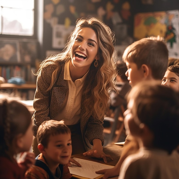 Gratis foto groep kinderen die aandacht besteden aan de klas