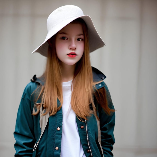 Gratis foto jong mooi aziatisch reizigersmeisje met een hoed en een jas