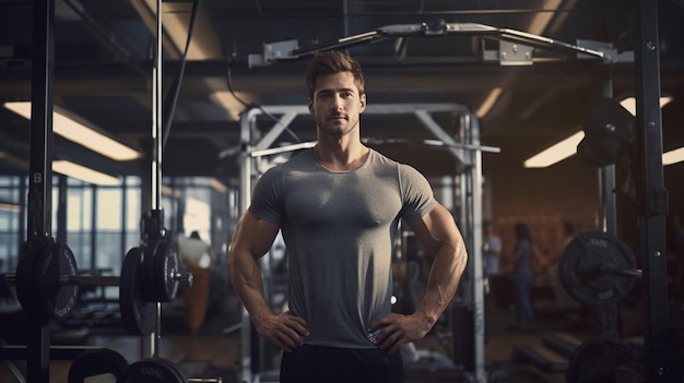 Gratis foto man aan het trainen in de plaatselijke sportschool