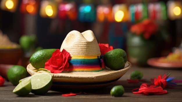 Foto gratis foto mooie mexicaanse feest decoratie met eten