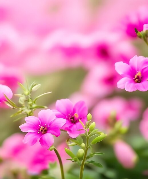 Gratis foto roze bloemen met een vervaagde achtergrond