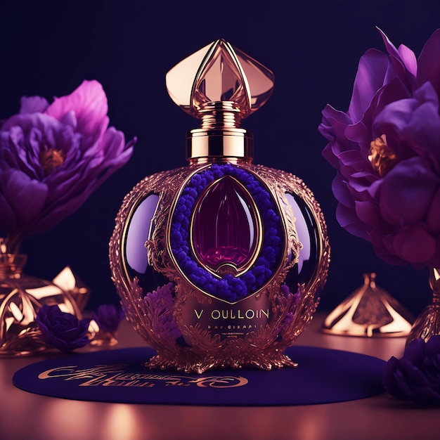 Gratis foto schoonheidsproduct parfumflesje mockup afbeelding Generatieve Ai