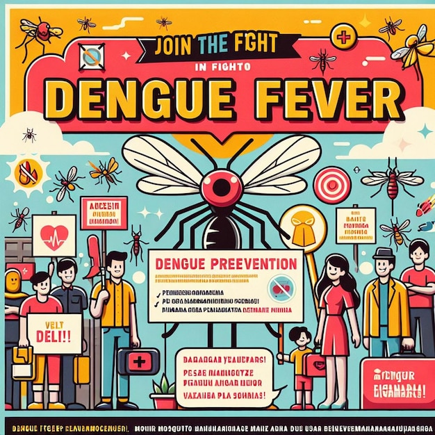 Foto gratis foto sociale media dengue preventiecampagne mosquito ziekte epidemie