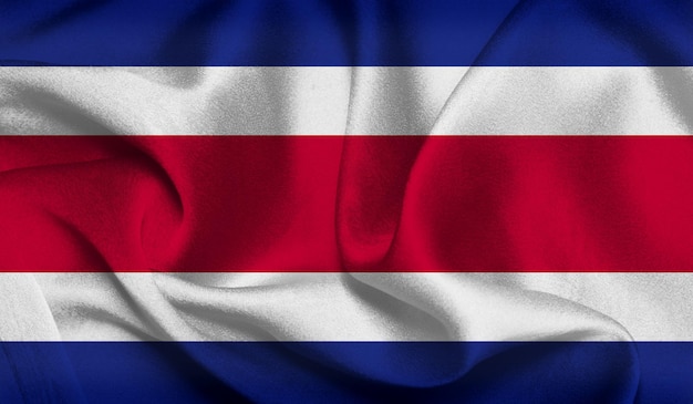 Gratis foto van Costa Rica vlag met stoffen textuur