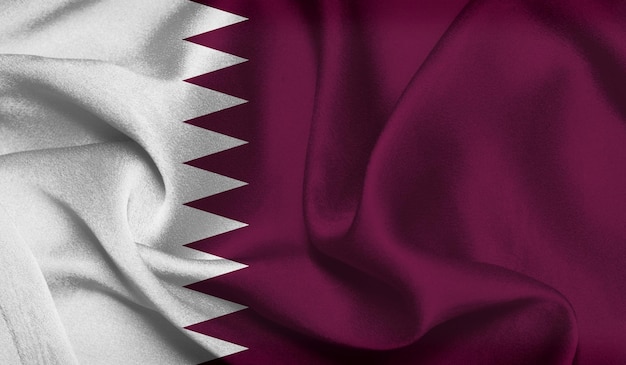 Gratis foto van Qatar vlag met stoffen textuur