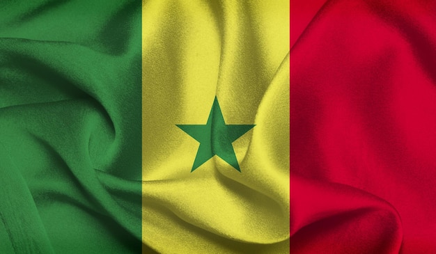 Gratis foto van Senegalese vlag met stoffentextuur