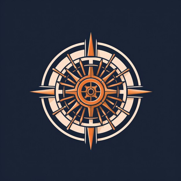 Gratis het maken van een schip Houten stuurwiel Logo ontwerp voor Nautical Elegance Generative AI