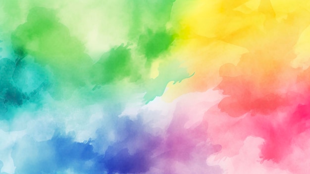 Gratis kleurrijke aquarel regenboog achtergrond gegenereerd ai