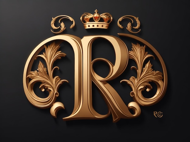 Gratis letter vector r koninklijk luxe logo voor uw merk