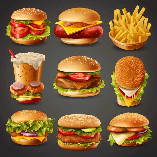 Gratis op maat gemaakt Burger Logo Design Fast Food Brand Services Generative AI