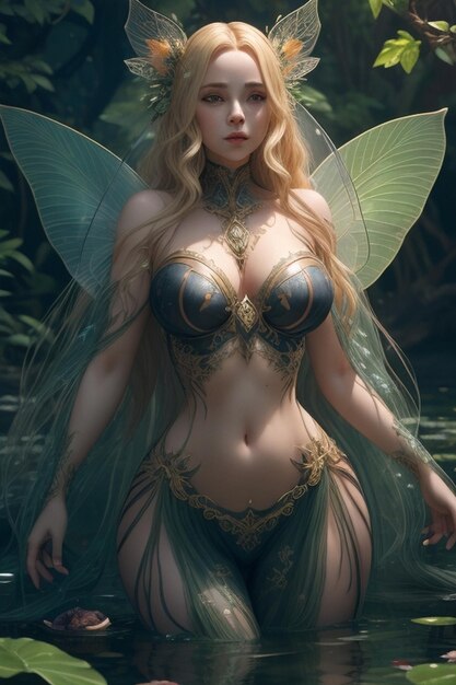 Gratis prachtige grote borst Fairy Wrap