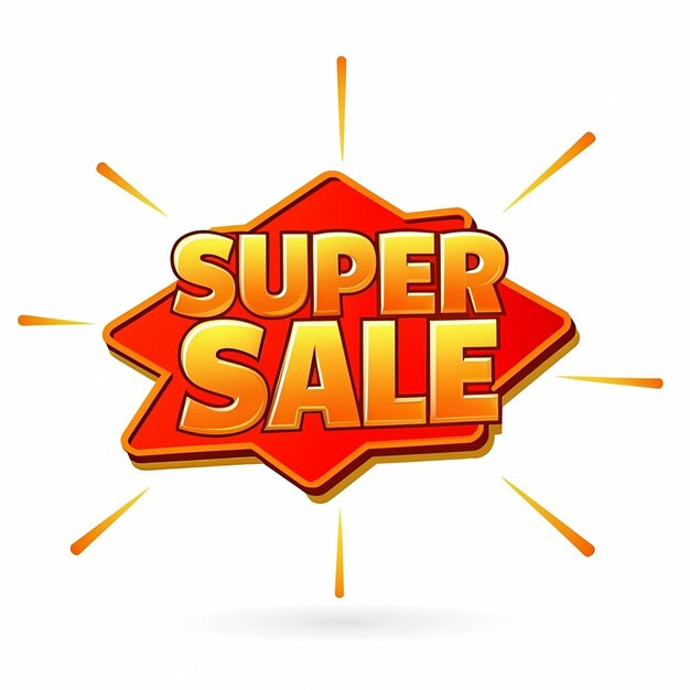 Gratis vector 3d super sale tekst effect voor Black Friday viering