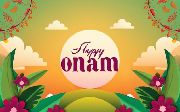 Foto gratis vector achtergrond met kleurovergang voor onam festivalviering