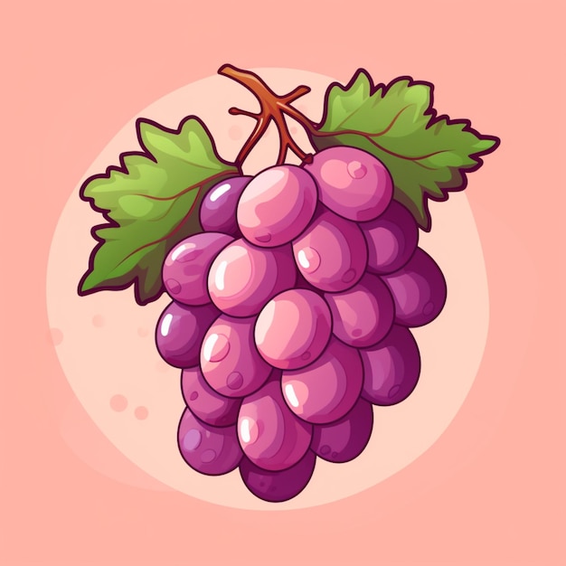 Gratis vector druiven fruit cartoon illustratie