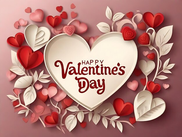 Gratis Vector Gelukkige Valentijnsdag in papieren stijl