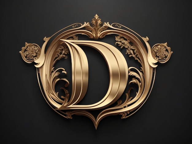 Foto gratis vector luxe letter d-logo