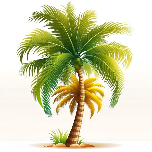 Gratis vector palmboom op transparante achtergrond