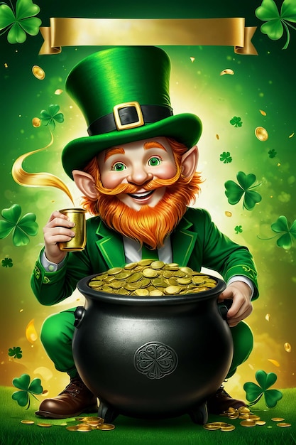 Gratis vector realistische St Patrick's Day schat