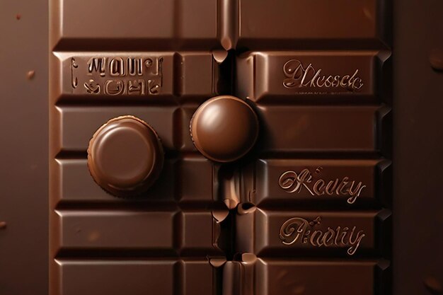 Gratis vector realistische wereld chocoladedag illustratie met chocolade