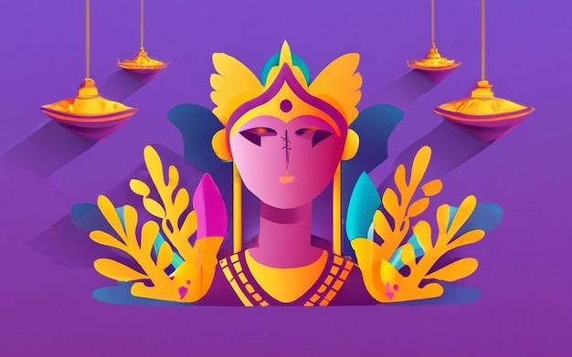 Foto gratis vectorgradiëntachtergrond voor thaipusamfestival