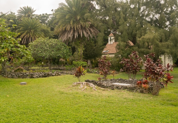 Grave of aviator Charles Lindbergh near Hana in Maui