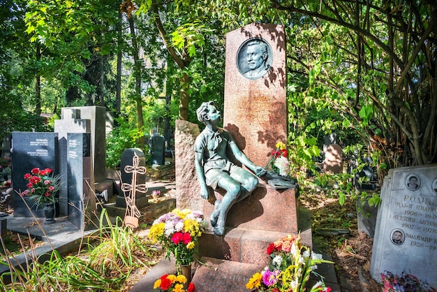 Grave of Soviet teacher Makarenko Anton Semenovich Novodevichy Cemetery Moscow