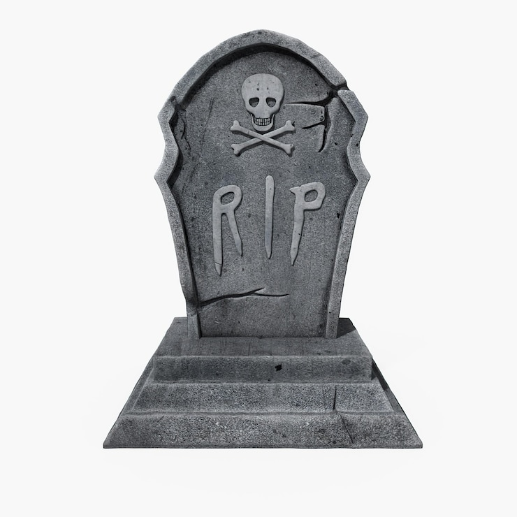 Photo a grave with a skull and bones on it