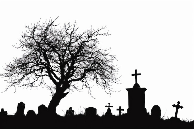 Photo grave yard silhouette clip art tombstone outdoors cemetery