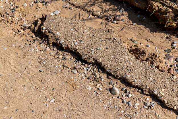 Photo gravel highway in rural areas