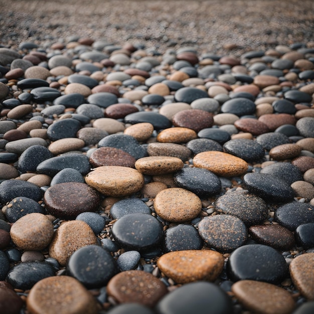 Photo gravel stones decorative floor pattern and abstract background