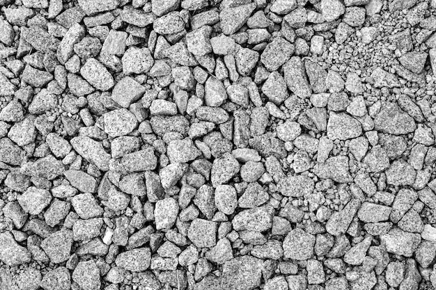 Gravel texture Gray granite stone gravel Natural textural background