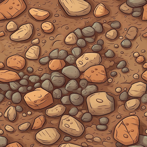 Gravel texture pattern stones pile for background ai generated illustration Pebbles and concretes stonework solid blocks Smooth rocks and stones beach gravel floor