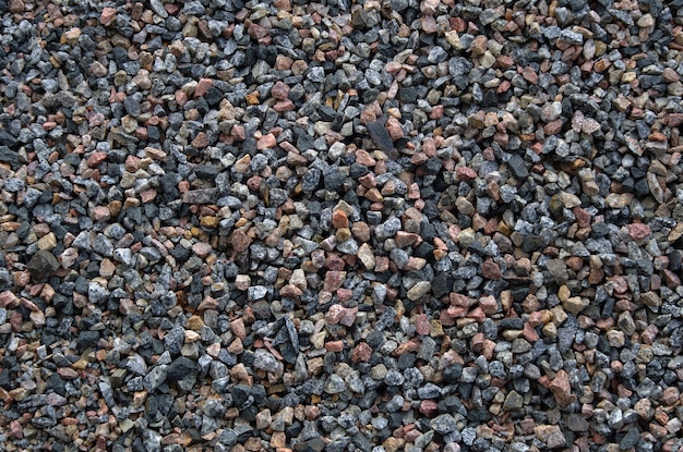 gravel texture table. small gravel stones top view